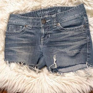 Guess Women’s cutoff fringe shorts Size 28